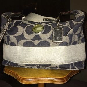 Denim Coach shoulder bag